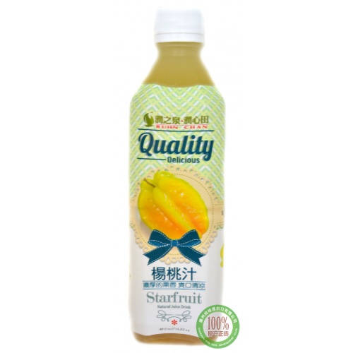 润之泉润心田杨桃汁饮料480ml*24瓶/件