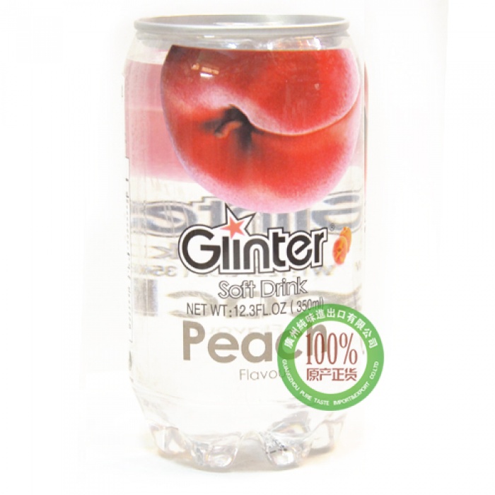 运得牌水蜜桃味含气饮料350ml*24瓶/件