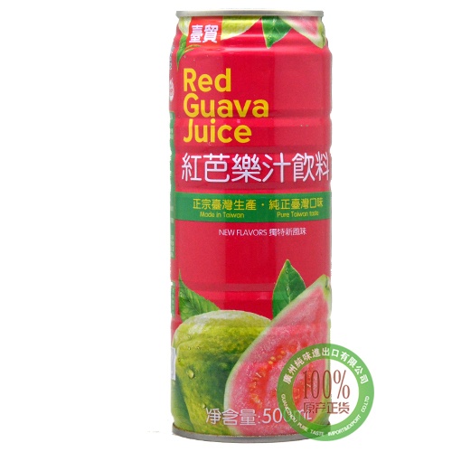 台贸红番石榴汁饮料500ml*24罐/件