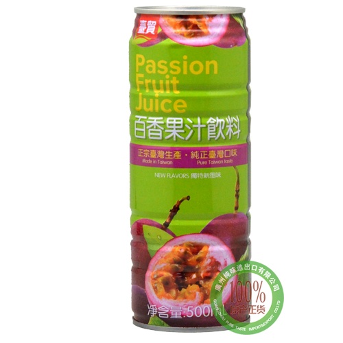 台贸百香果汁饮料500ml*24罐/件