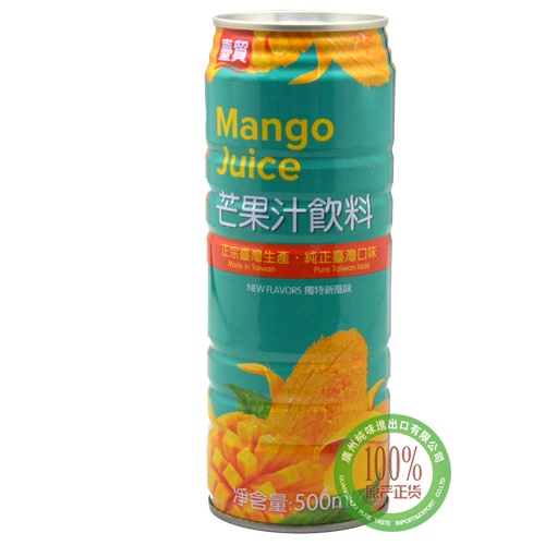 台贸芒果汁饮料500ml*24罐/件