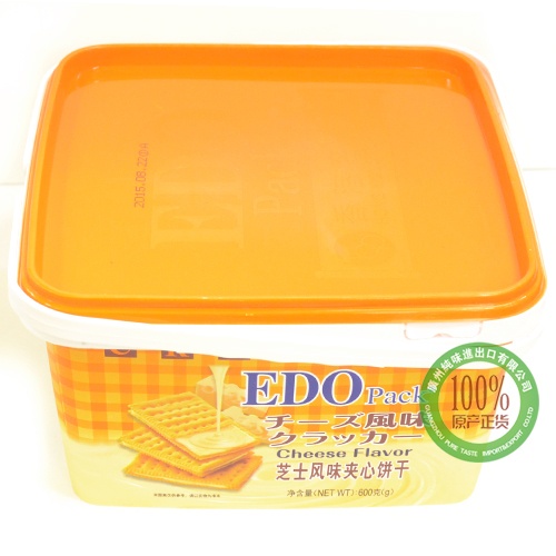 EDO Pack芝士风味夹心饼干600g*8罐/件