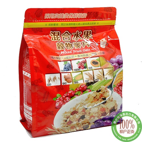 悦享心之味混合水果谷物麦片600g*12袋/件