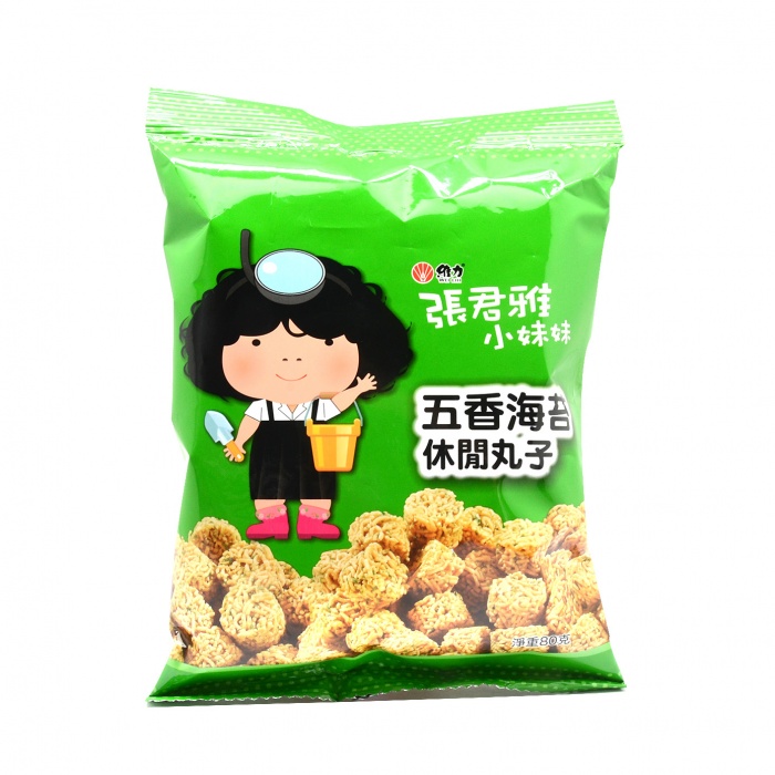 张君雅五香海苔休闲丸子80g1*15包/件