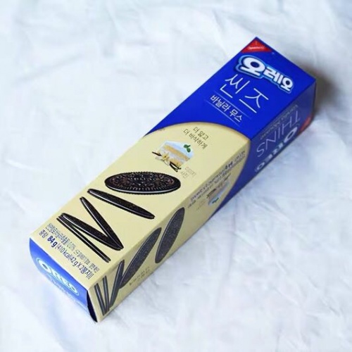 韩国OREO奥利奥薄脆夹心饼84g*24盒/件