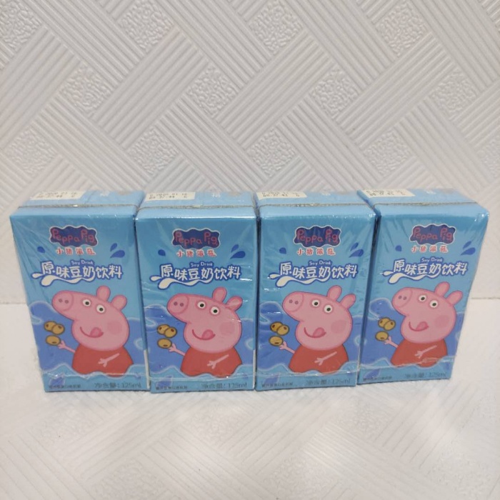 小猪佩奇原味豆奶饮料125ml*4支*9排/件