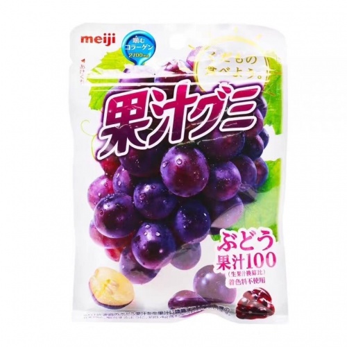 明治葡萄味果汁软糖51g*10袋/组