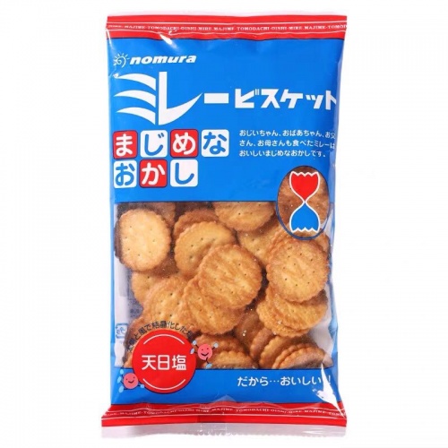 日本野村天日盐香脆小圆饼120g*20包/件