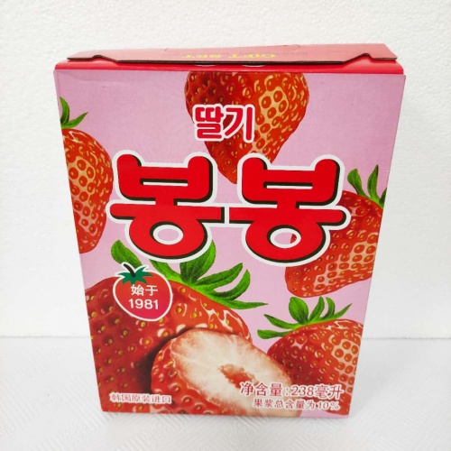 海太草莓果汁饮料238ml*12罐*6盒/件