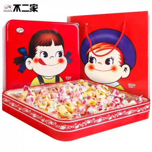 不二家牛乳糖礼盒装（原味+芒果味）280g*8盒/件