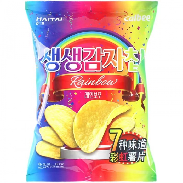 Calbee牌海太彩虹海鲜味薯片60g*16包/件