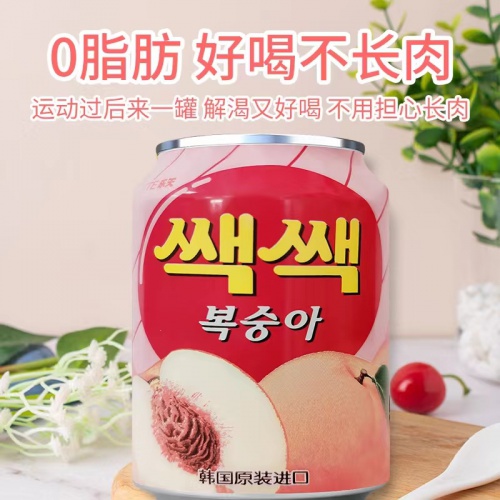 乐天桃汁饮料238ml*12罐*6盒/件