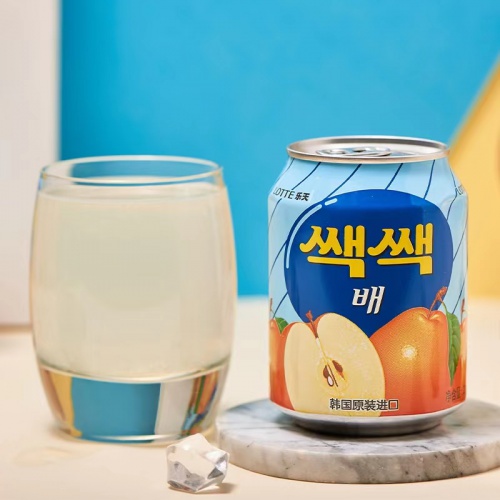 乐天梨汁饮料238ml*12罐*6盒/件