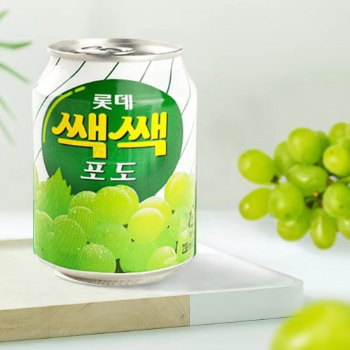 乐天粒粒葡萄汁饮料238ml*12罐/组