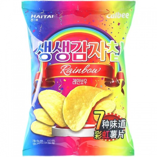 Calbee牌海太彩虹海鲜味薯片60g*16包/件