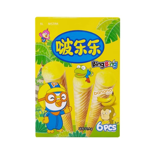 啵乐乐冰淇淋型饼干（香蕉味） 53.4g*20盒/件