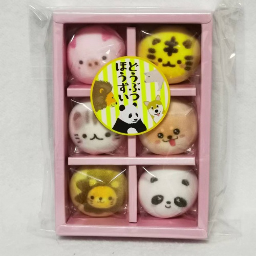 京都可爱小动物棉花糖6个装54g*10盒...