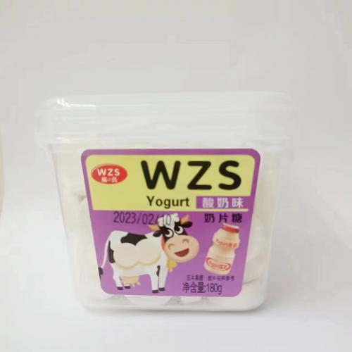 WZS(威＆氏)酸奶味奶片糖180g*20盒/件