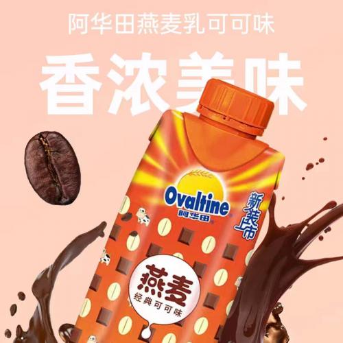 阿华田燕麦麦芽乳饮料 可可味330ml*12瓶/件