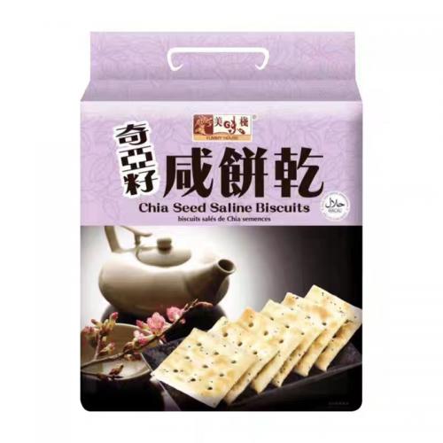 美味栈奇亚籽咸饼干(16包入）400g*12袋/件