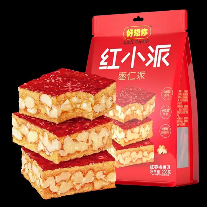 好想你红小派红枣核桃派208g*30袋/件
