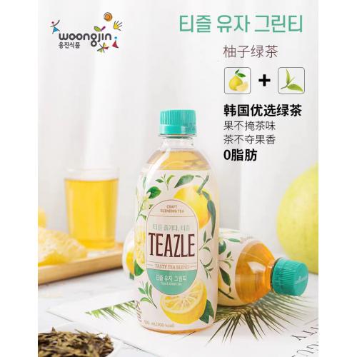 熊津Teazle柚子味绿茶饮料500ml*20瓶/件