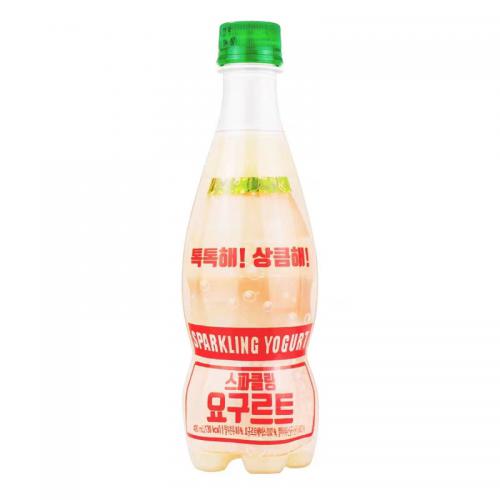 韩国YOUUS呱呱嘟乳酸菌酸奶碳酸饮料400ml*24瓶/件
