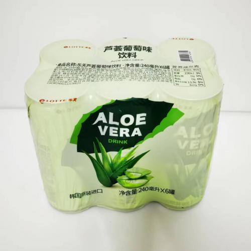 乐天芦荟葡萄味饮料240ml*6罐*5组/件