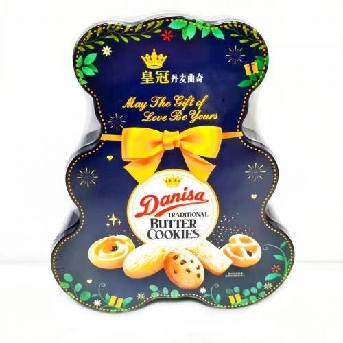 皇冠丹麦曲奇饼干缤纷装小熊型版（蓝色）132g*18盒/件