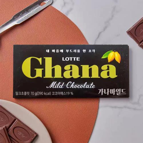 乐天加纳巧克力（黑色）70g*10块/组