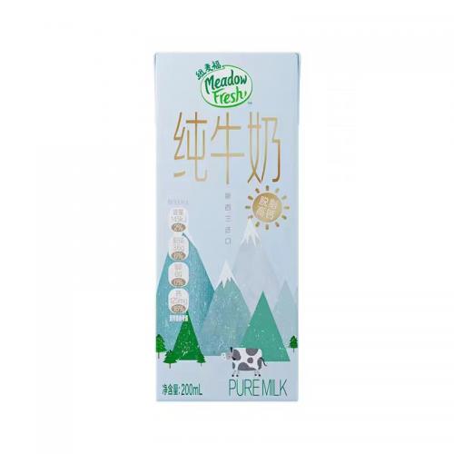 纽麦福脱脂高钙纯牛奶200ml*6支*4组/件