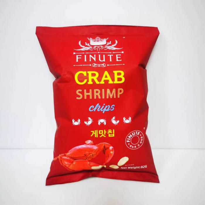 趣莱福（FINUTE）蟹味虾片（膨化食品）82g*14包/件