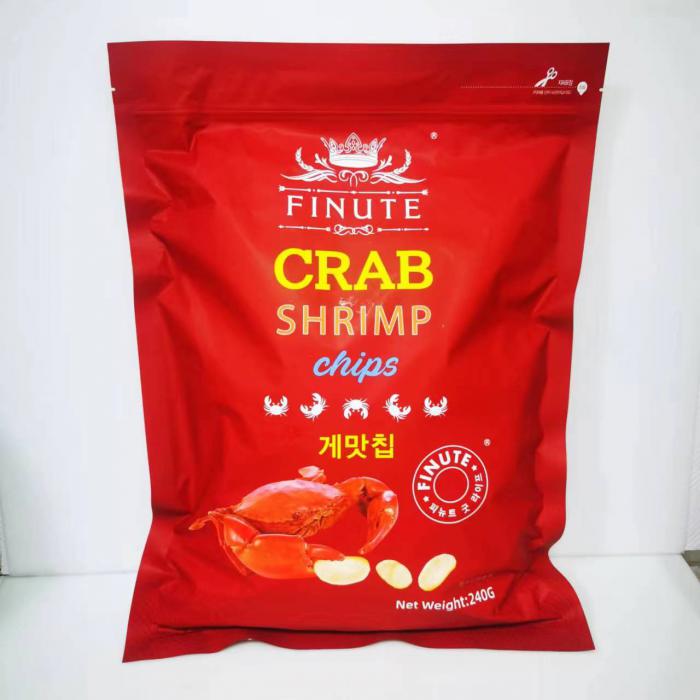 趣莱福（FINUTE）蟹味虾片（膨化食品）240g*6包/件