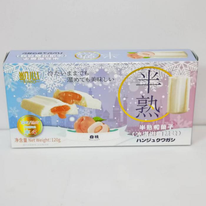 凯心日式半熟和菓子（冰淇淋白桃味）120g*24盒