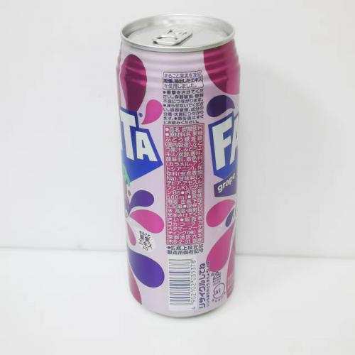 日本芬达葡萄味碳酸饮料500ml*24罐/件