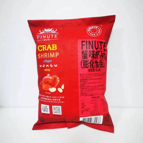 趣莱福（FINUTE）蟹味虾片（膨化食品）82g*14包/件