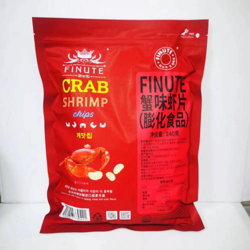 趣莱福（FINUTE）蟹味虾片（膨化食品）240g*6包/件