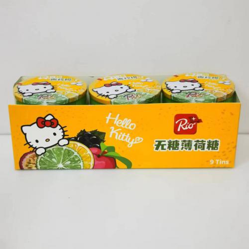 瑞怡乐Hello kitty黄柠檬+青柠檬味薄荷糖16g*9盒/组