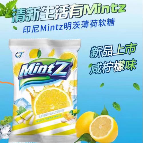 MintZ明茨咸柠檬薄荷味软糖100g*24包/件