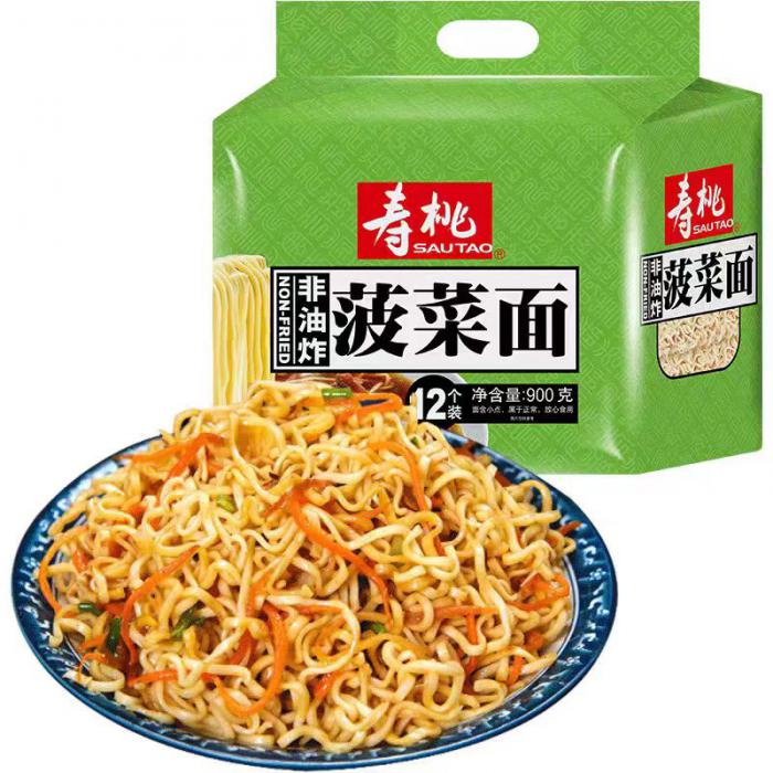 寿桃牌菠菜面（12个面饼）900g*8袋/件