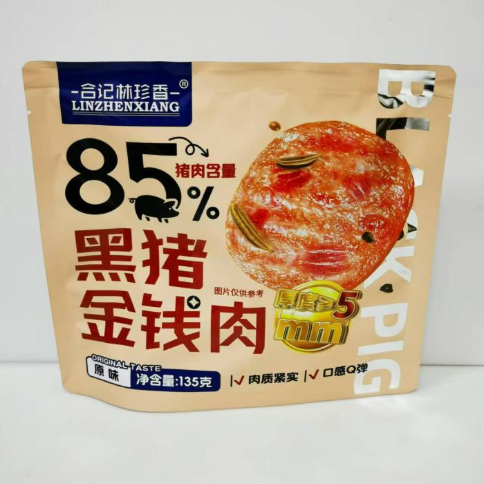 合记林珍香黑猪金钱肉（原味）135g*30袋/件