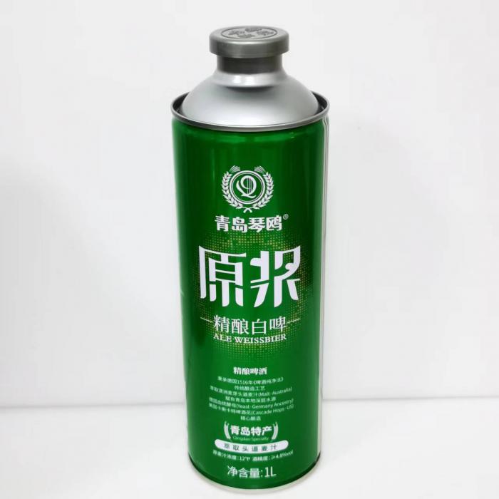 青岛琴鸥原浆精酿白啤1L*12罐/件