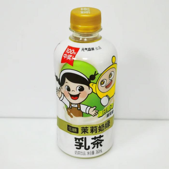 元气森林低糖茉莉奶绿味乳茶360ml*15瓶/件