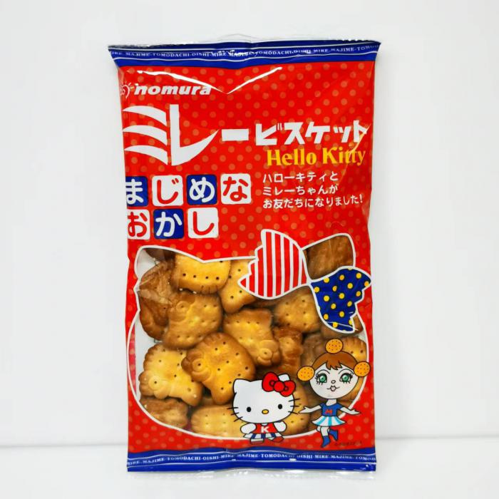 日本野村HELLO KITTY米乐香脆小圆饼100g*20包/件