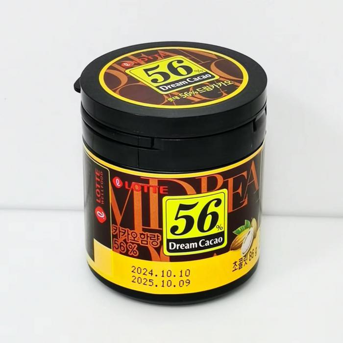 乐天56%罐装梦巧克力86g*6罐*4盒/件