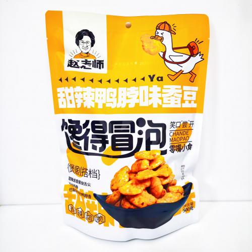 赵老师甜辣鸭脖味蚕豆500g*15袋/件