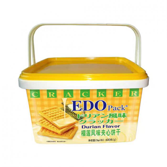 EDO Pack榴莲风味夹心饼干600g*8罐/件