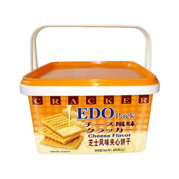 EDO Pack芝士风味夹心饼干600g*8罐/件