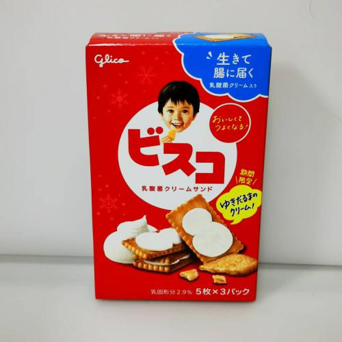 格力高盒装乳酸菌奶油味夹心饼81g*10盒/组