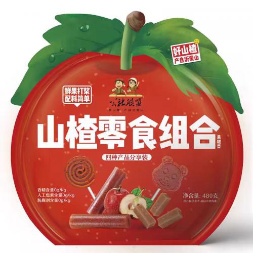 公社山楂混合零食组合（异形袋新包装）480g*24袋/件